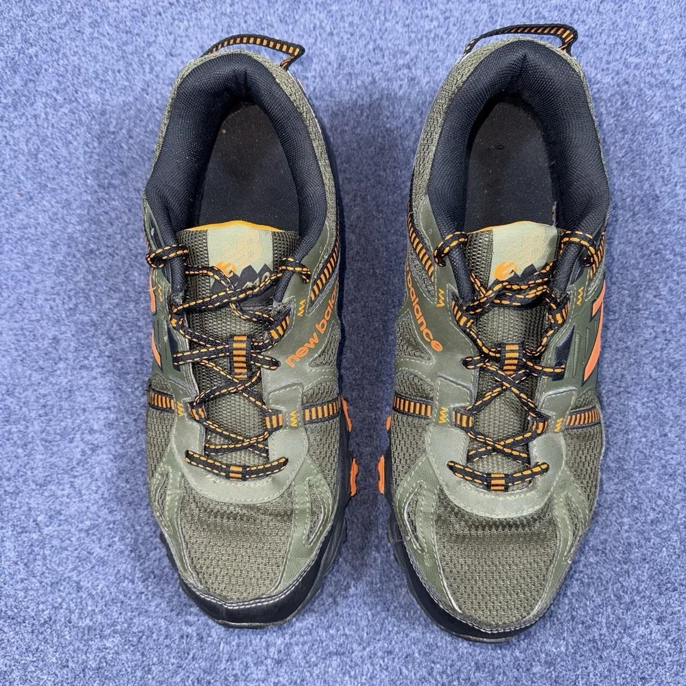 New Balance 410 V4 Mens Green Orange Trail Running Shoes Size 10 Breathable Mesh